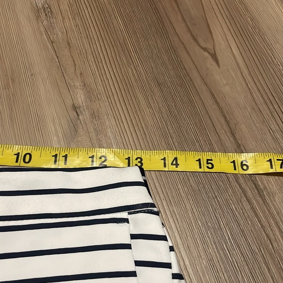 Zara Basic Womens Blue White Striped Pants Trousers Anke Length Causal Size S - Picture 7 of 13